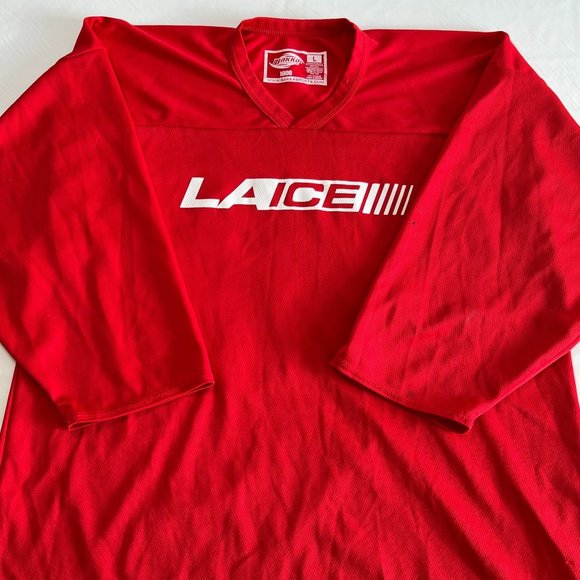 Los Angeles LA Ice Red Hockey Jersey Size LG #10 BAKKA Sports - Picture 10 of 12